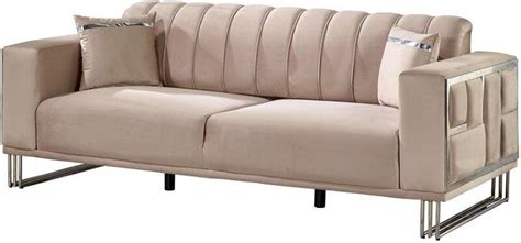 Puzzle 3 Seat Sleeper Sofa In Cream By Furnia 1StopBedrooms