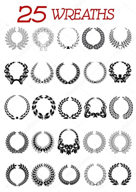 Laurel Wreath Icons Set Stock Vector Image By ©seamartini 52422183