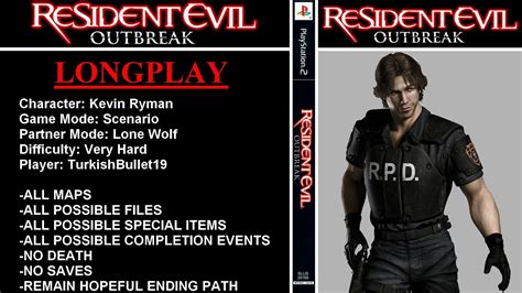 Resident Evil Outbreak Playstation 2 Longplay Kevin Ryman Very