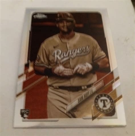 Topps Chrome Sam Huff Rc Rookie Sepia Refractor Sp Texas