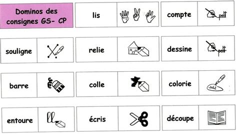 Jeu Orthographe Dominos Des Consignes Gs Cp Titicole