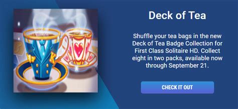 First Class Solitaire HD: Deck of Tea Badge Collection