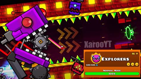 K Explorers All Coins By Mathiscreator Demon Geometry Dash