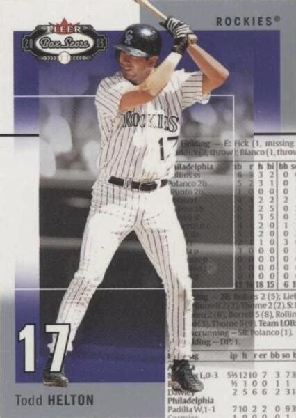 2003 Fleer Box Score 90 Todd Helton For Sale Online EBay