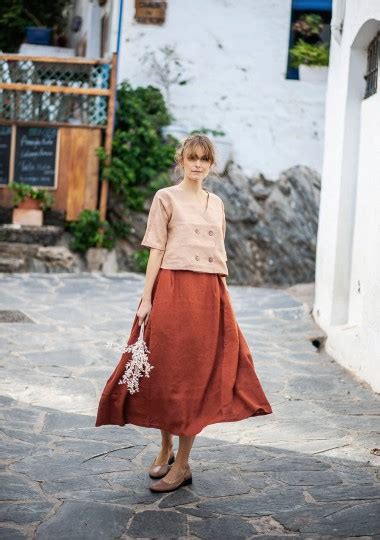 Maxi Linen Skirt Florence Linenhandmadestudio