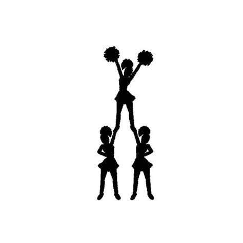 Cheer Stunt Silhouette at GetDrawings | Free download