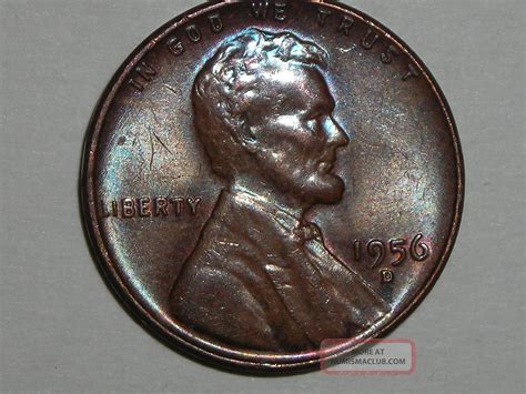 Wheat Penny D Rainbow Toned Bu D Lincoln Cent Red Unc