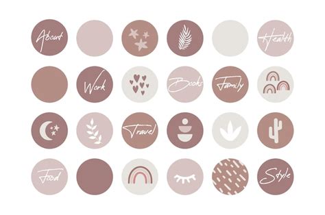 Premium Vector | Boho Instagram highlights cover icons