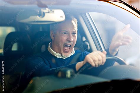 Angry Driver Stock Foto Adobe Stock