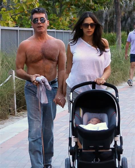 Simon Cowell shirtless in jeans with baby and baby mother in Miami ...