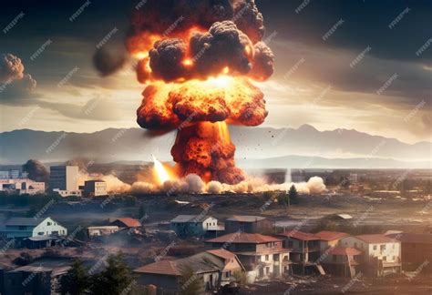 premium photo military  war missile scene creating  nuclear