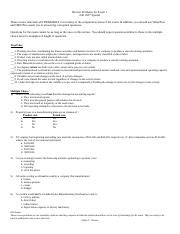 Exam Review Managerial Special Fa Docx Review Problems For Exam