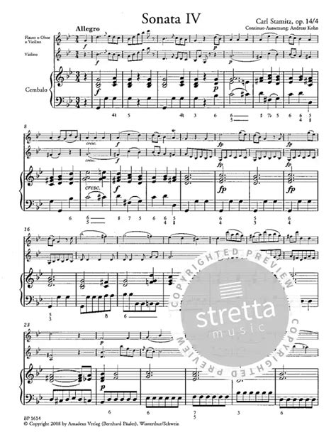 Sonate G Moll Op Von Carl Stamitz Im Stretta Noten Shop Kaufen