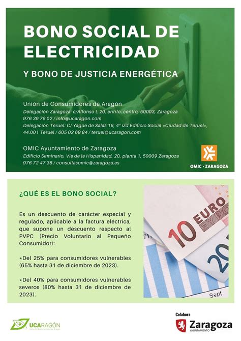 Folleto Bono Social De Electricidad Y Bono De Justicia Energ Tica