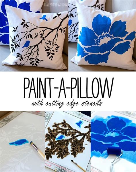 Paint A Pillow It All Started With Paint Sewing Pillows Ideas Hand