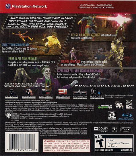 Mortal Kombat Vs Dc Universe Box Shot For Playstation 3 Gamefaqs