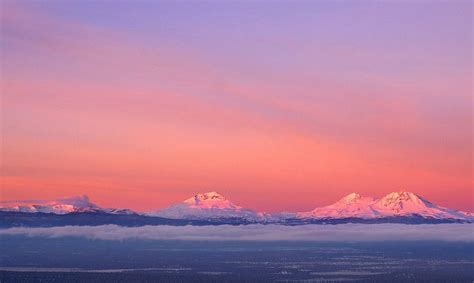 Three Sisters Alpenglow Mike Putnam Photography Three Sisters