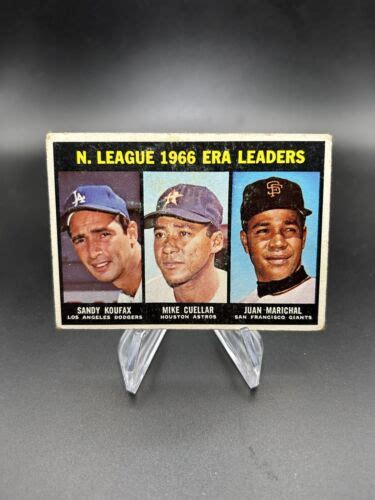 Topps Nl Era Leaders Sandy Koufax Juan Marichal Dodgers