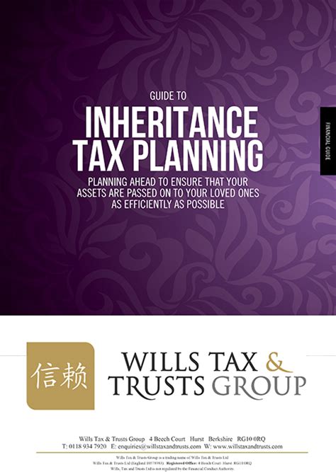 Free Guide To Inheritance Tax Planning Wills Tax And Trusts