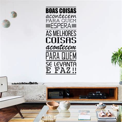 Adesivos Decorativo Para Parede Frase Sala Escritório R 42 90 em