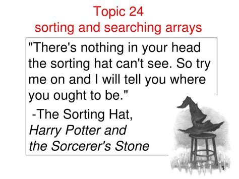 Ppt Topic Sorting And Searching Arrays Powerpoint Presentation