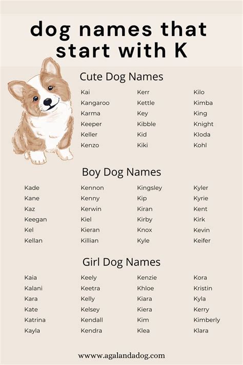 The Very Best Dog Names That Start With K | Cute names for dogs, Cute ...