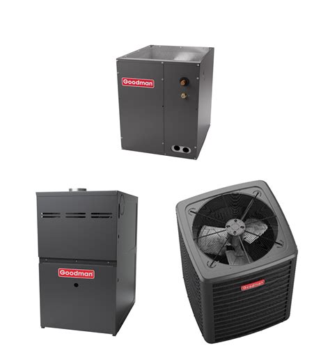 3 Ton 15 Seer2 80 100 Kbtu Vertical Goodman Ac Gas Furnace System