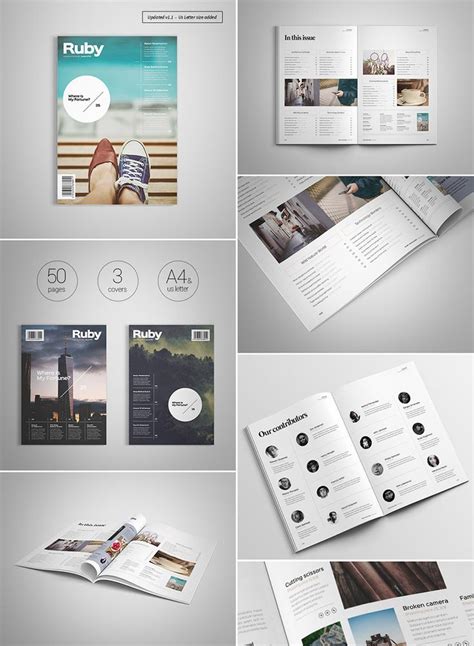 Magazine Cover Template, Indesign Magazine Templates, Design Graphique ...