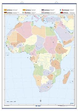 Comprar Frica Fsico Poltico A Todo Color Mapas Murales Mudos