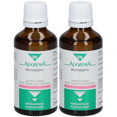 APOZEMA Wechseljahre Tropfen Nr 36 2x50 Ml Shop Apotheke