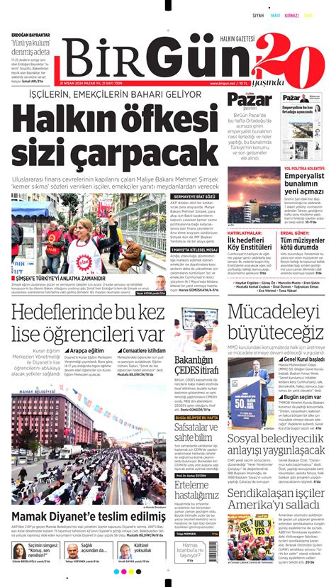 Birg N Gazetesi Birg N Man Et Oku Haberler Nisan