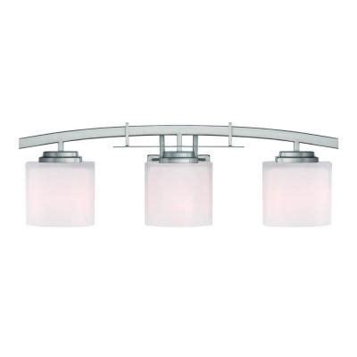 Hampton Bay Architecture Light Brushed Nickel Vanity Light With