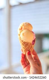 Female Hand Holding Melting Ice Cream Stock Photo Shutterstock