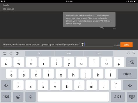 Custom Guest SMS Messaging