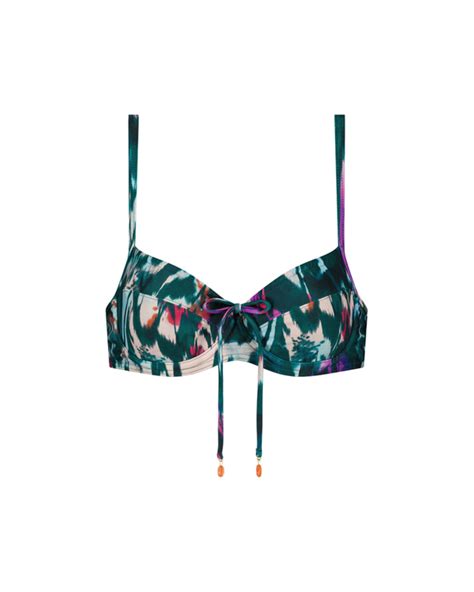 Bikini Top ungefüttert IKAT TEAL von CYELL Bikini Oberteile Beldona AG