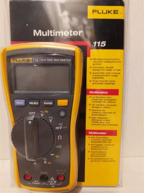 Fluke Digital Multimeter Ac Dc True Rms Supplied With Calibration