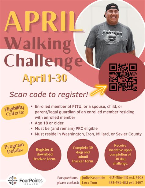 April Walking Challenge Paiute Indian Tribe Of Utah