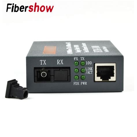 1 paire convertisseur de média HTB 3100 Fiber optique monomode Fiber