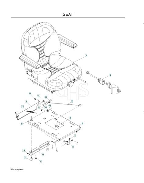 Husqvarna Iz6125 Seat GHS