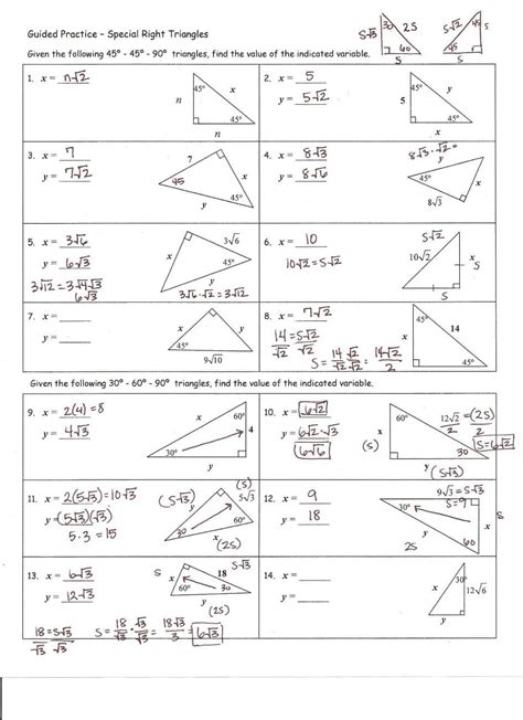 Right Triangle Trig Worksheet Englishworksheet My Id