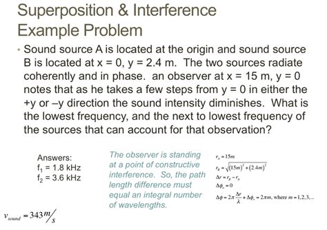 Solved Superposition Interference Example Problem Sound Chegg