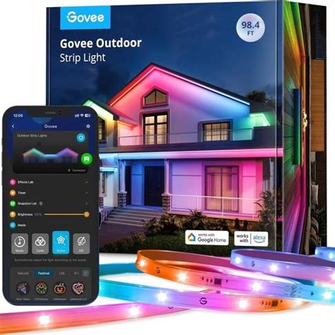 Ruban Led 30M Extérieur Ip65 Étanche Bande Rgbic Multicolore App