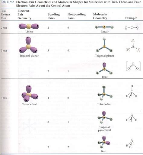 Shapes Of Molecules Worksheet