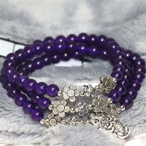 Pulsera Larga El Stica Multicapa Para Mujer Brazalete De Piedra