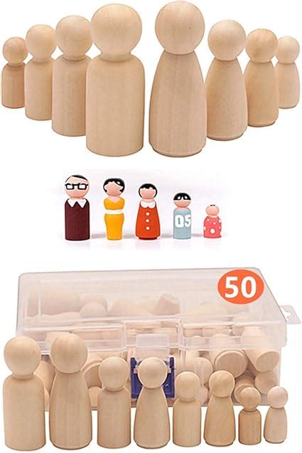 Miyobing Peg Dolls St Ck Holz Menschen F R Kinder Malen Holzfiguren