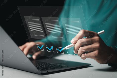 survey form concept businessman filling survey form  answer