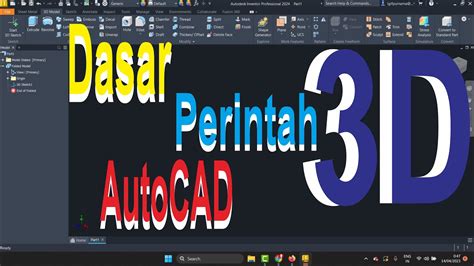 Penjelasan Tool Tool Modeling Perintah Dasar Autocad D Youtube