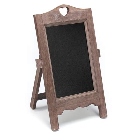 Rustic Wooden Framed Table Top Standing Mini Chalkboard Sign Chalk