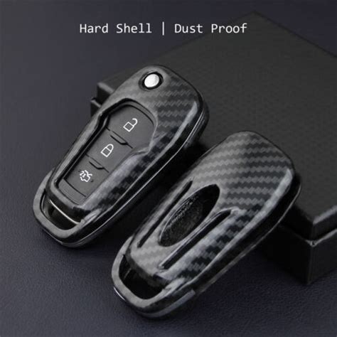 Silicone Carbon Fiber Car Remote Smart Key Case Cover For Ford Focus