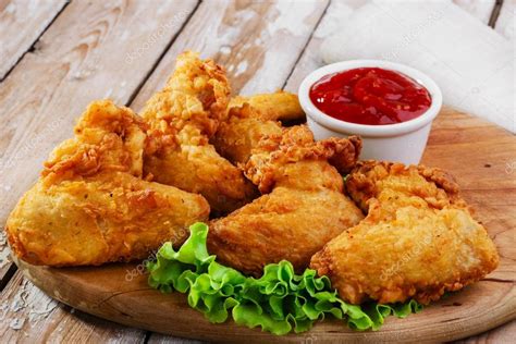 Fried Chicken Wings In Batter Stock Photo Koss